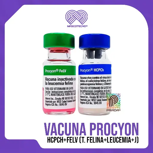 [1-0104-1045] VACUNA PROCYON HCPCH+FELV (TRIPLE FELINA+LEUCEMIA+J)