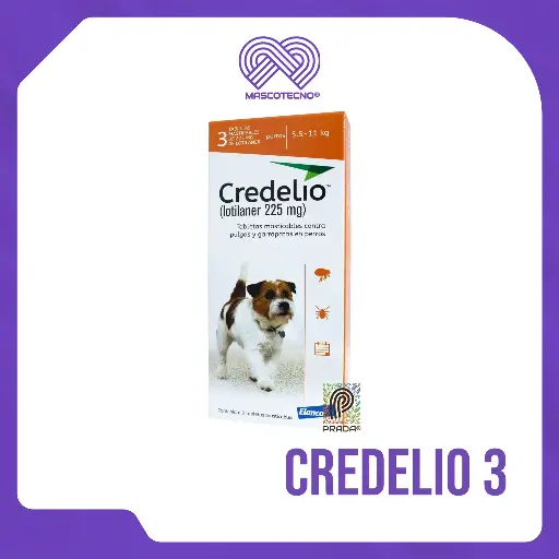 [7-0308-0366] CREDELIO 3 (5.5-11 KG) (NARANJA) X 3 TABLETAS