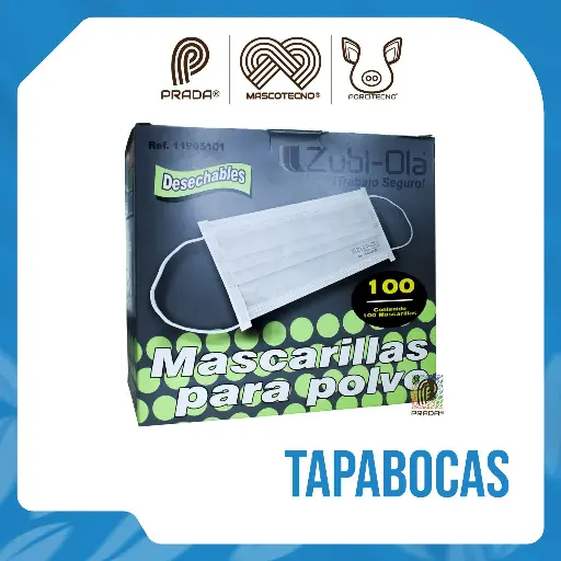 [4-0080-0976] TAPABOCAS (MASCARILLA FACIAL DESECHABLE) 100UND
