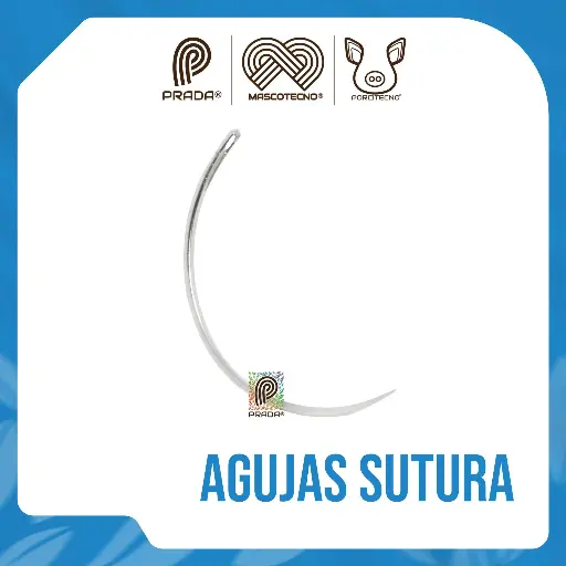 [4-0000-1270] AGUJAS SUTURA CURVA MEDIANA X UND