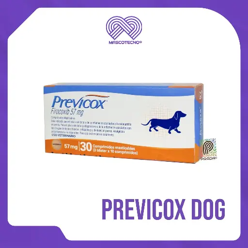 [7-0806-1176] PREVICOX DOG S 57 MG X 10 TAB