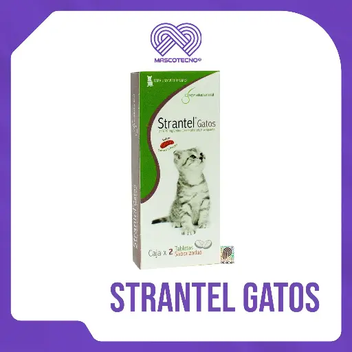 [7-1303-0141] STRANTEL GATOS x 2 TAB SABORIZADAS