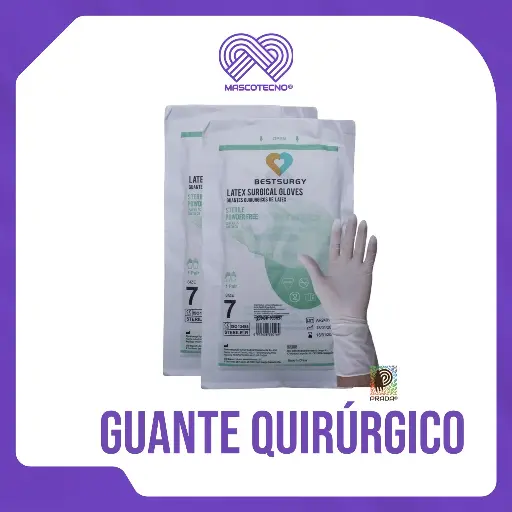 [7-1401-0619] GUANTE QUIRURGICO ESTERIL SIN TALCO TALLA 7