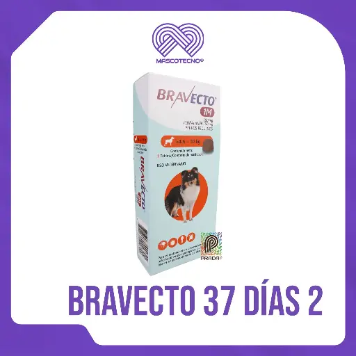 [7-0306-0236] BRAVECTO 37 DIAS 2 (4.5 -10KG) (NARANJA)