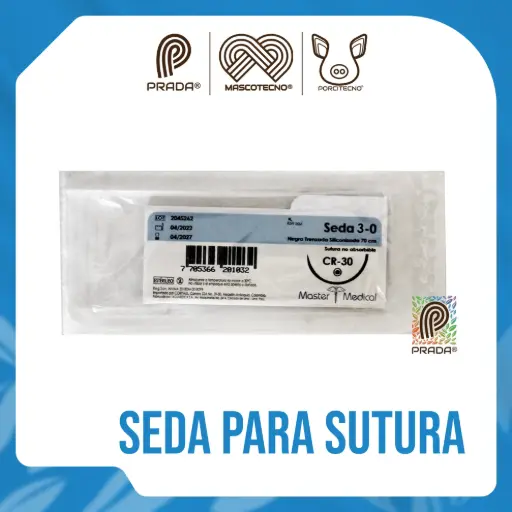 [7-0107-09120] SEDA PARA SUTURA 3.0 CON AGUJA {M}